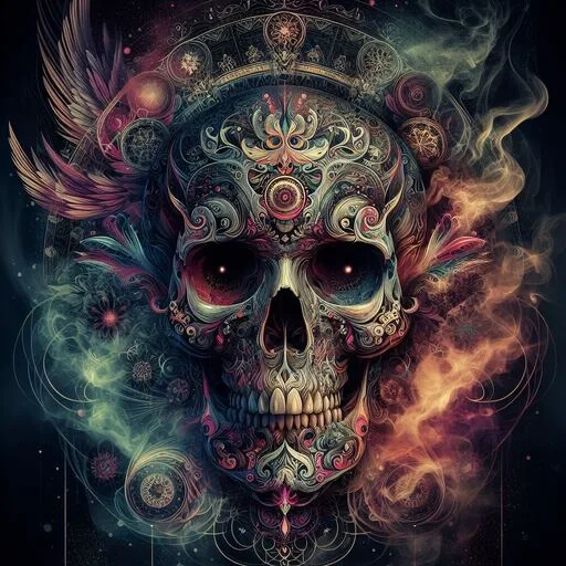 galaxy skull wallpaper