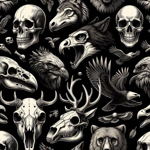 skull and flowers wallpaper