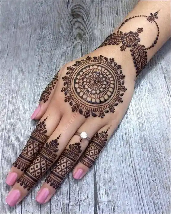 Front Hand Simple Mehndi Design