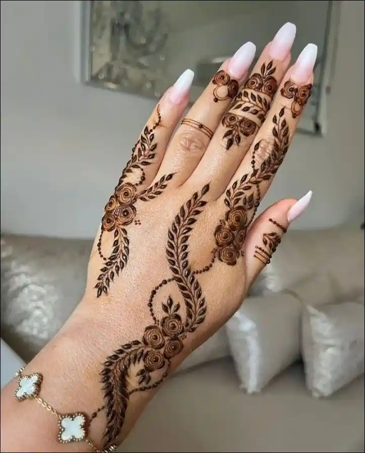 Back Hand Mehndi Design Image