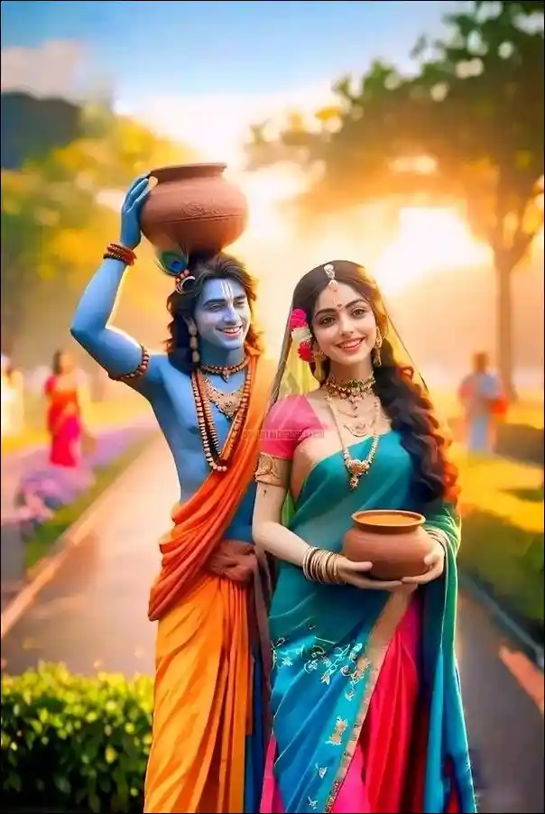 Romantic Radha Krishna Image