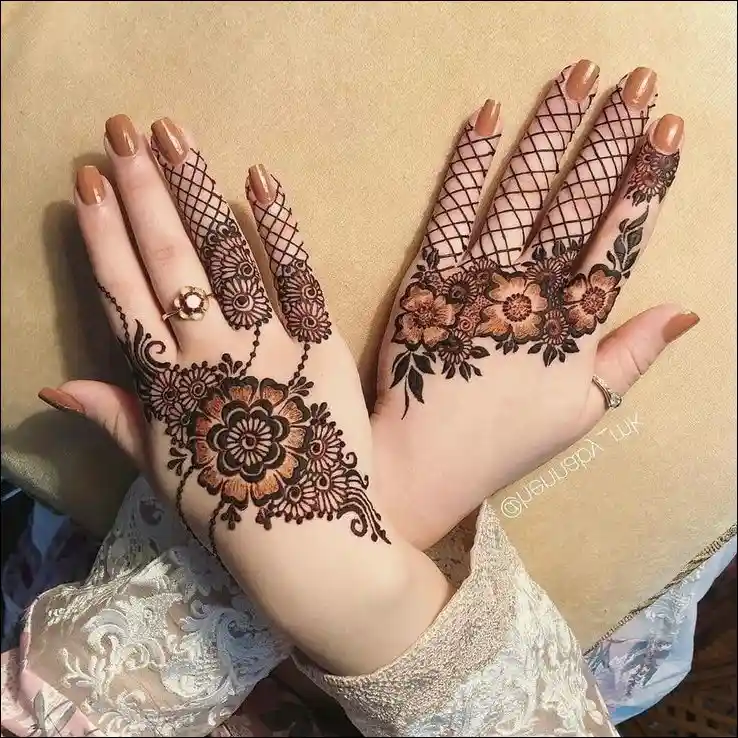 Back Hand Mehndi Design Image